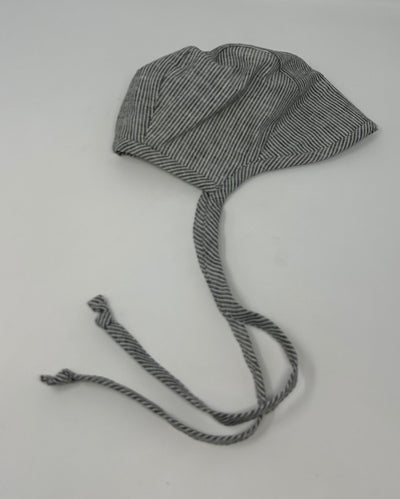 Briar Linen Bonnet, Stripe G, size 0-3m