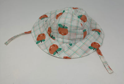 Peach Hat, White, size 6-12m