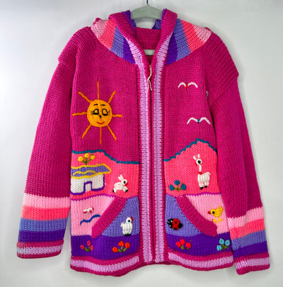 Peruvian Sweater NEW Pink, 50% Wool, size 3-4