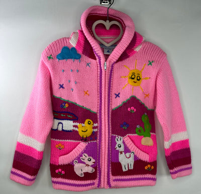 Peruvian Sweater NEW Pink, 50% Wool, size 4-5