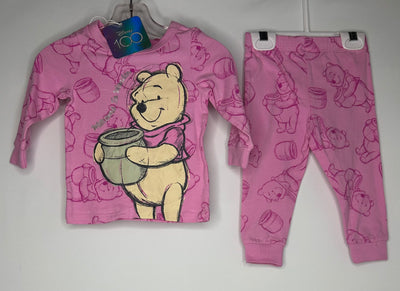 2pc Pooh PJ Set New, Pink, size 6m-12m