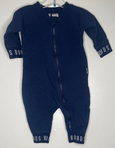 Bonds Zip Romper, Navy, size 3-6M