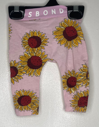 Bonds Sunflower Pants, Pink, size 0-6m