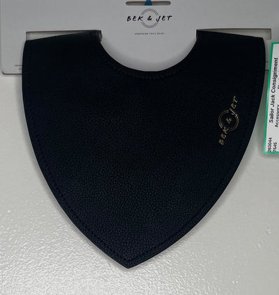 NWT Bek&Jet Leather Bib, Black, size VEGAN