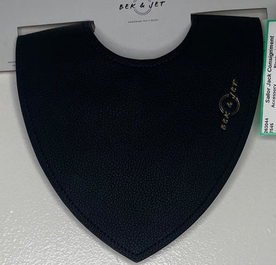 NWT Bek&Jet Leather Bib, Black, size VEGAN