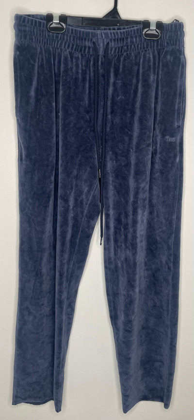 TNA Velour Track Pants, Blue, size Medium