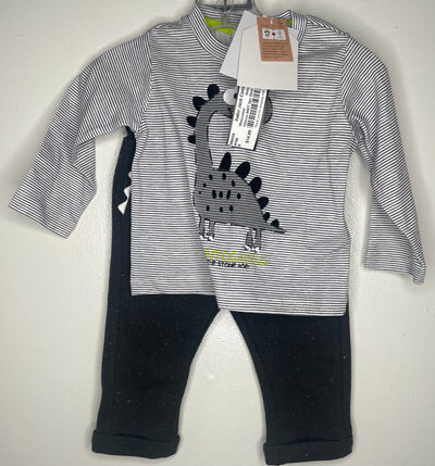 Chicco NWT 2pc Dino Set, Grey, size 9m