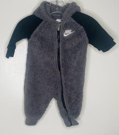 Nike Sherpa Romper, Grey, size 3M