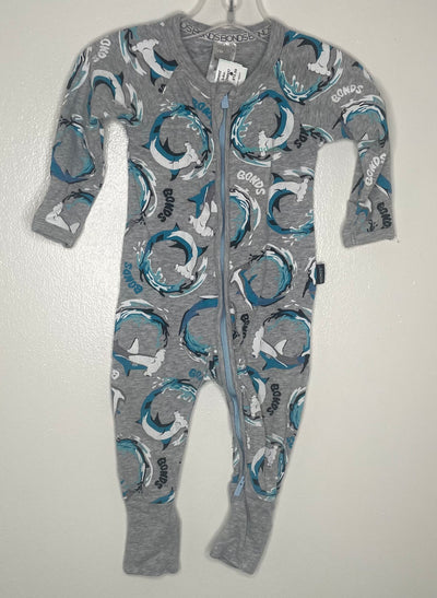 Bonds Shark Wondersuit, Grey/blu, size 3-6m