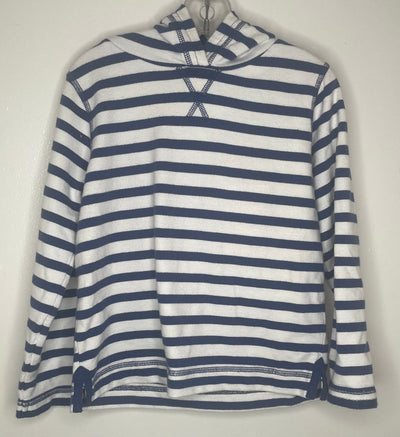 Fatface Striped Hoodie, Blue, size 5