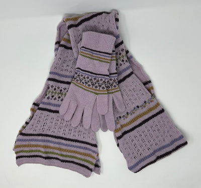 Jackpot Glove/scarf Set, Lilac Wo, size OS