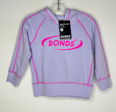 BONDS Cool Hoodie New, Lilac, size 4