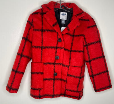 ON Plaid Coat, Red, size 6-7