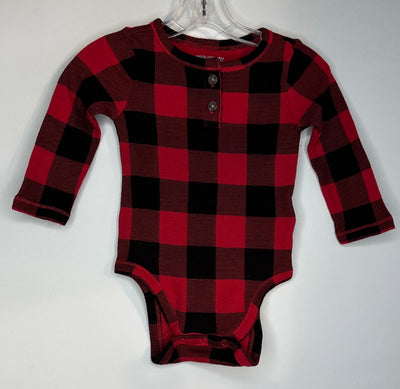 ON Holiday Onesie, Blk Red, size 6m-12m