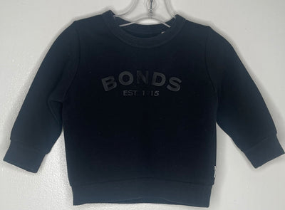 Bonds Techsweats Crewneck, Black, size 6-12M