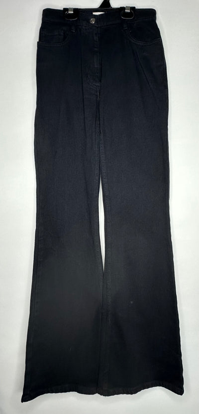 Wilfred Wide Leg Denim Pa, Black, size 2 XS