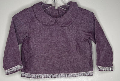 Little Dear Handmade Top, Purple, size 9-12m