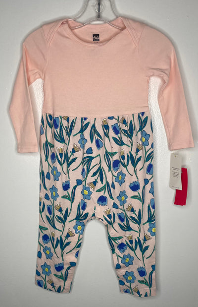 NWT Tea Floral Romper, Peach, size 9-12M