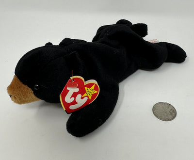 TY Beanie Baby With Tag, Bear, size Blk