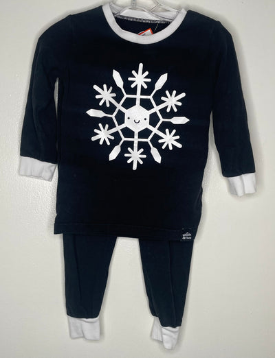 W&F Snowflake Pj Set, Black, size 1-2