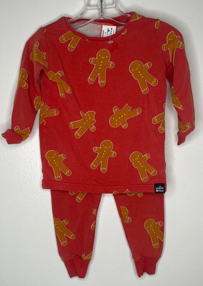 W&F Gingerbread Man Pjs, Orange, size 1-2