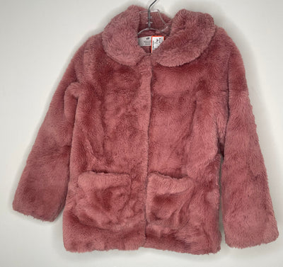 H&M Fuzzy Jacket, Pink, size 7-8