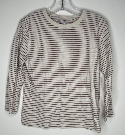 Zara L/S Striped Top, Cream, size 4-5