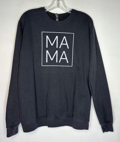 Mama Crew Top Oversize, Black, size Small