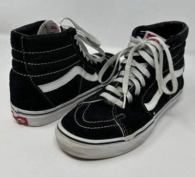 Vans Hightop Suede Shoe, Blk Wht, size 6.5