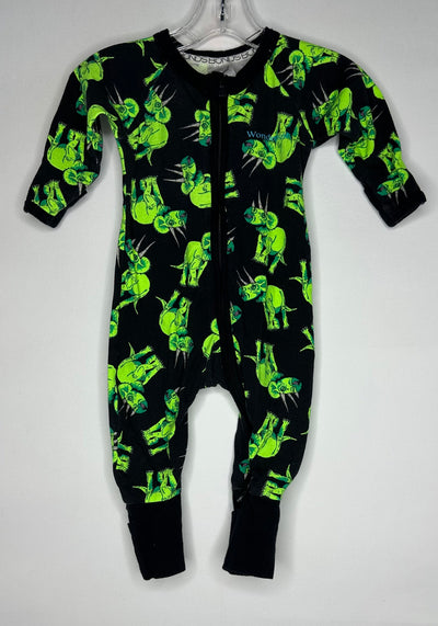 BONDS Wondersuit Dino, Blk Grn, size 0-3m