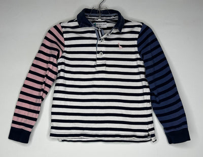 Polo Stripe Top, Bl Wht, size 5