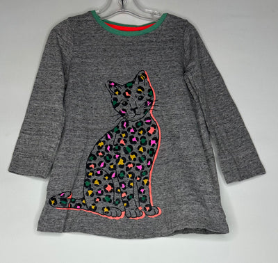 Mini Boden Cat Tunic Top, Grey, size 4-5