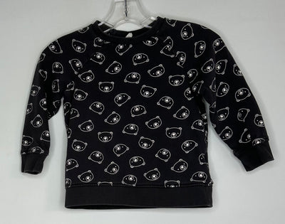 H&M Bear Crew Top, Charcoal, size 3