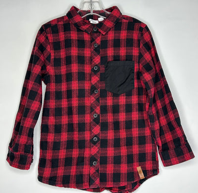 Deux Par Deux Plaid Top, Red, size 6