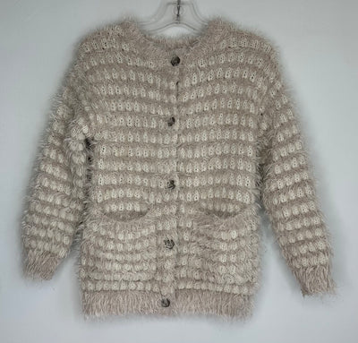 Zara Fuzzy Cardigan, Cream, size 7