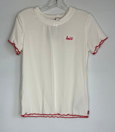 Levis Ribbed Tee, Cream, size 12-13