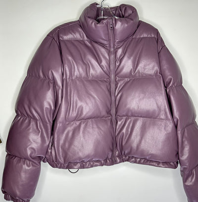 Wilfred Shiny Puff Coat, Lilac, size L