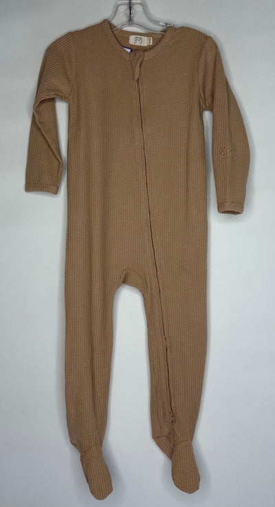 Waffle Knit Sleeper, Brown, size 18-24M