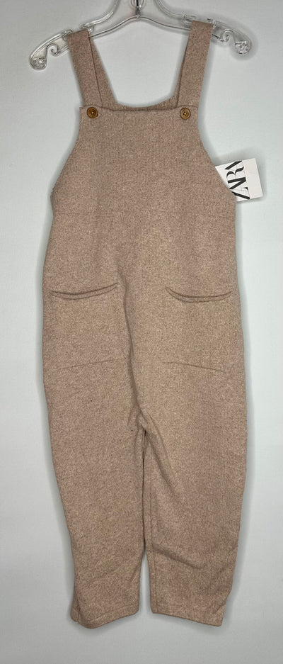 Zara Knit Overalls NWT, Beige, size 2-3