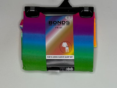 BONDS 2pc PJ L/S NWT, Rainbow, size 7