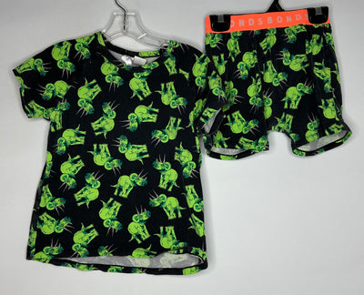 BONDS Dino 2PcPJ Short, BlkGrn, size 7