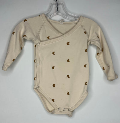 Quincey Mae Snap Onesie, Tan Moon, size 6m-12m