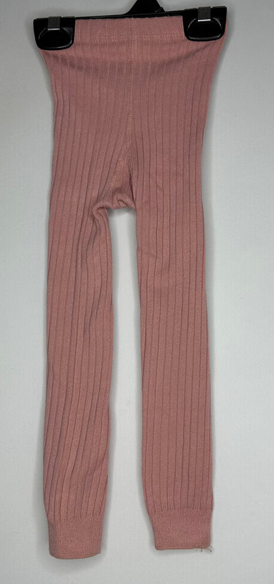 Knit Footless Tights, Rose, size 2-4