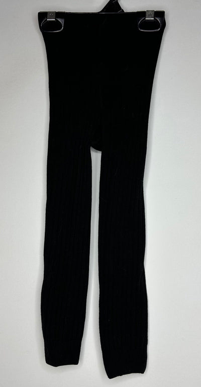 Knit Footless Tights, Black, size 2-4