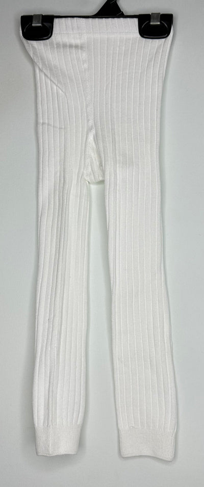 Knit Footless Tights, White, size 2-4