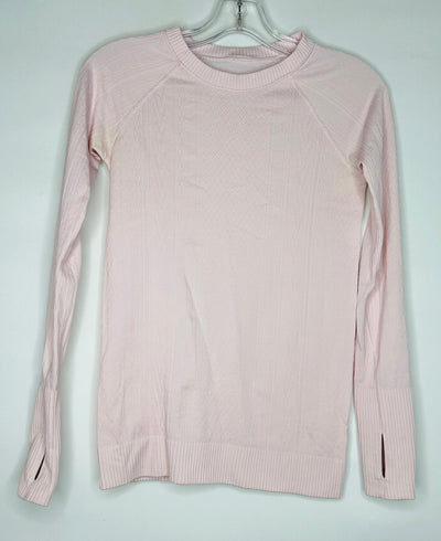 Lululemon L/s Top, Pink, size 4 Small