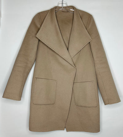 Luisa Cerano Wool Coat, Oat, size 4 Sm