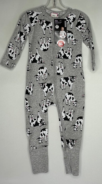 Nwt Bonds Cow Wondersuit, Grey, size 12-18m