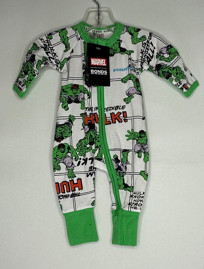 Nwt Bonds Marvel Wondersu, Green/wh, size NB