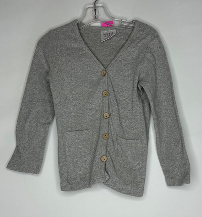 Mebie Baby Button Cardi, Grey, size 4